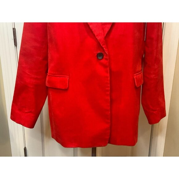 Boden Oxschott Red Thick Wale Corduroy Blazer Jacket, Size 16R US / 20R UK - Picture 3 of 10